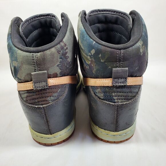 Nike Dunk Sky High Liberty Of London Women's Size 8 Wedge Shoes Midnight Fog - Picture 6 of 8